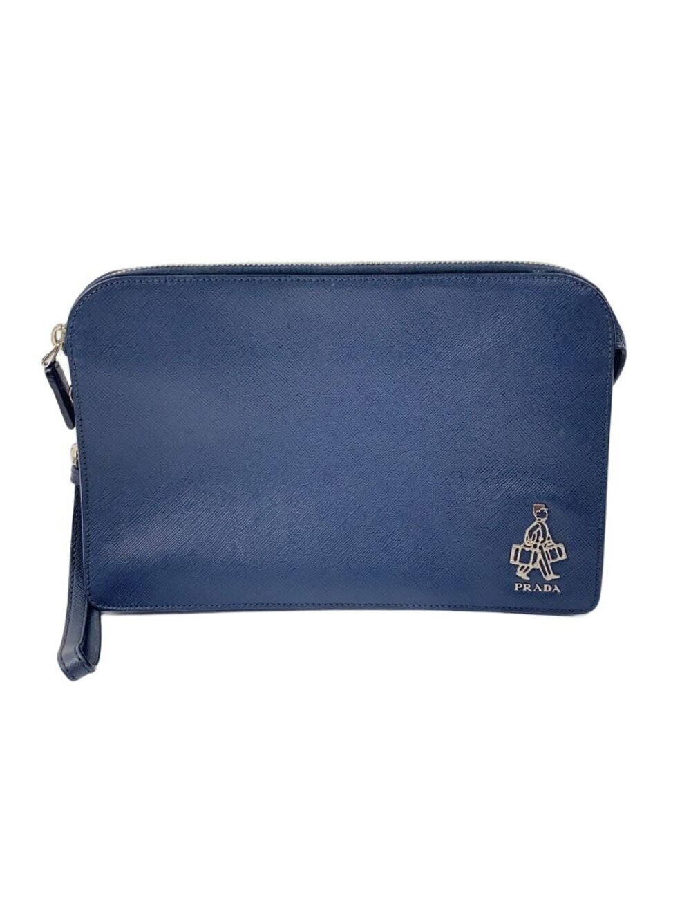 Prada Clutch Bag Navy Blue
